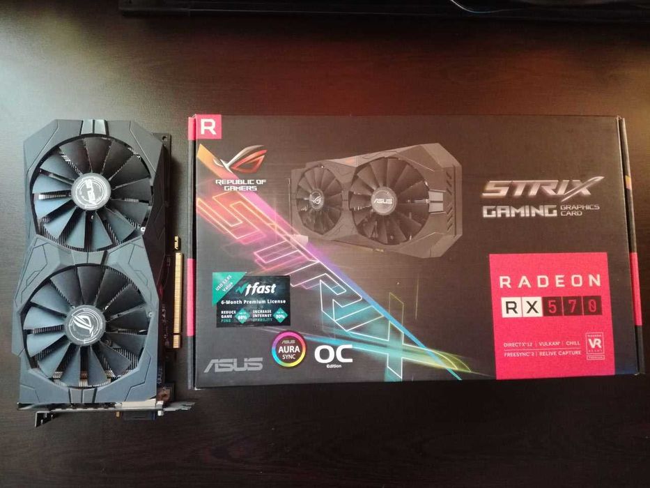 Видеокарта ASUS ROG STRIX RX570 4GB