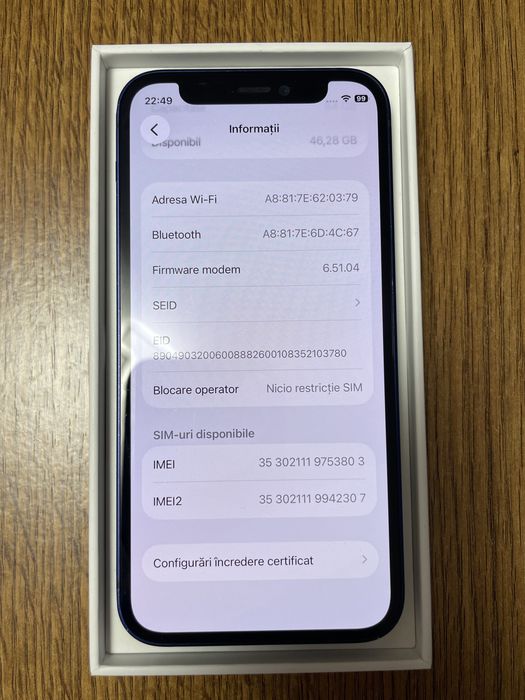 Vand iphone 12 mini 64gb neverlock