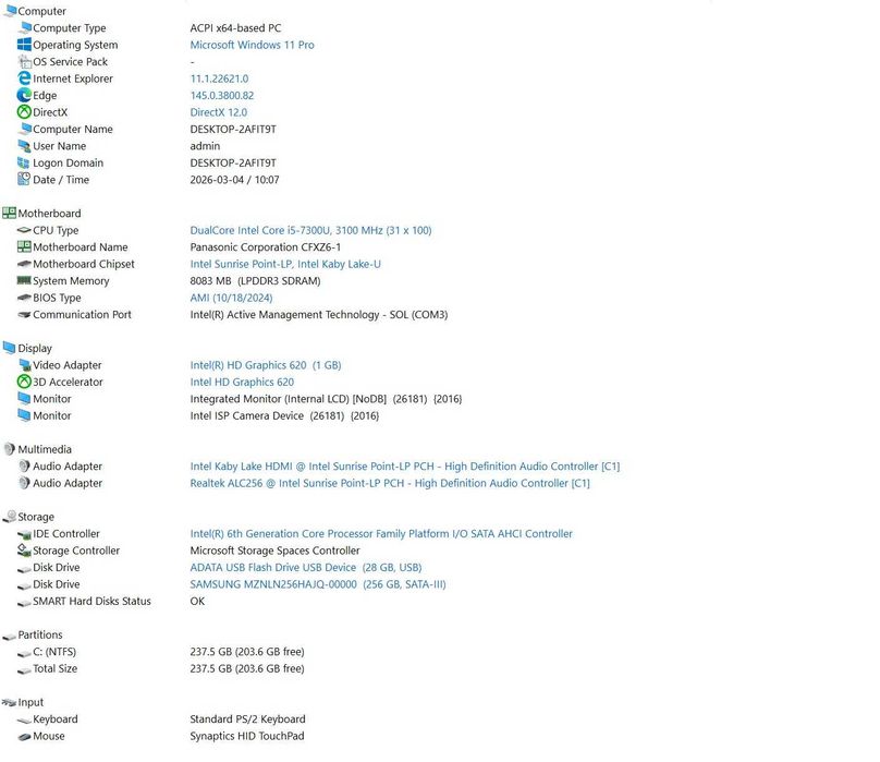 Panasonic Toughbook CF-XZ6