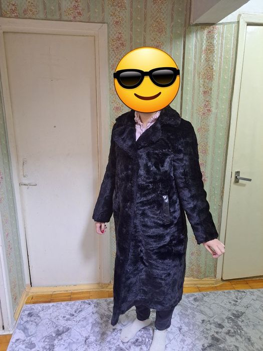 H&M. Шуба  шубка пальто тедди экомех. Размер M-XL. Очень теплая