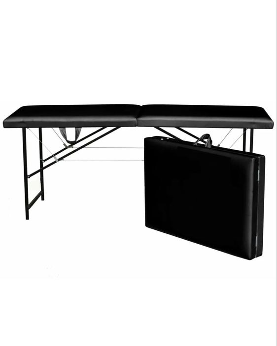Кушетка чемодан черный для наращивание ресниц или для массажа