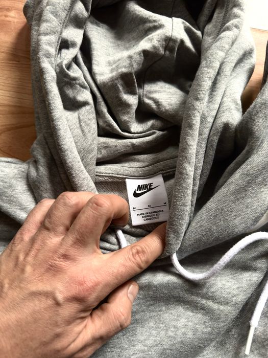 Hanorac hoodie sweatshirt bluza Mike wraparound swoosh grey cotton