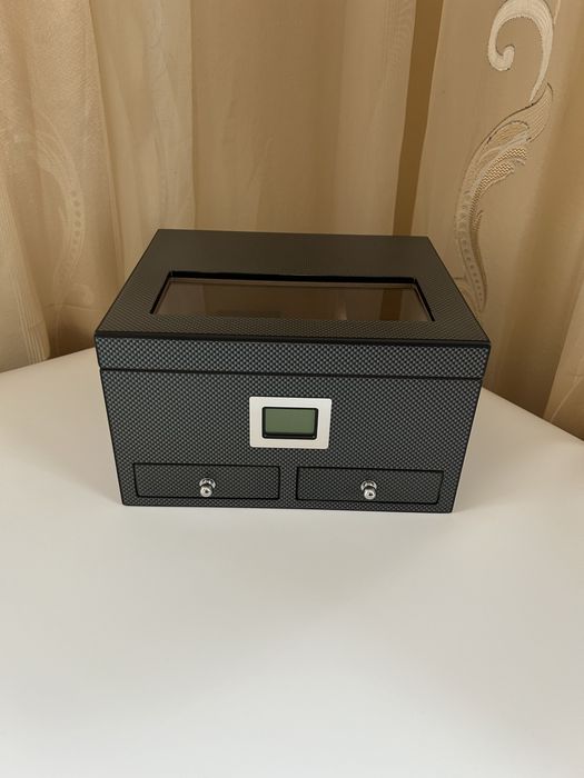 Хумидор за пури – капацитет до 45 пури, дигитален хигрометър