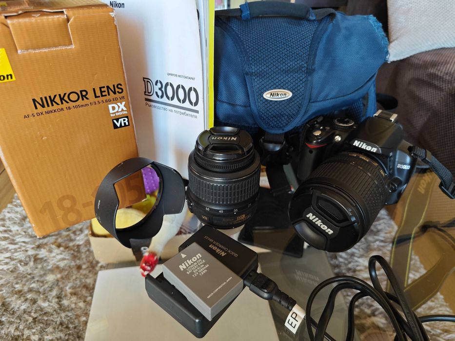 Фотоапарат Nikon D3000 18-55 VR Kit с два обектива