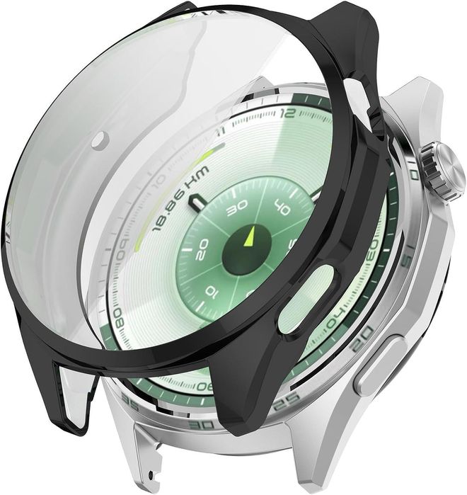 Силиконов кейс 360° градуса за часовник huawei watch gt6 46mm - черен