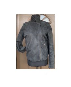 WHYRED Superba Geaca Fashion/Chic Runway Piele Gri Original Suedia