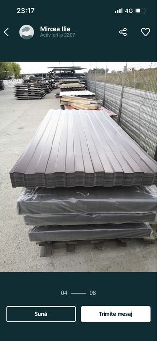 Tablă cutată colorata 17lei bucata