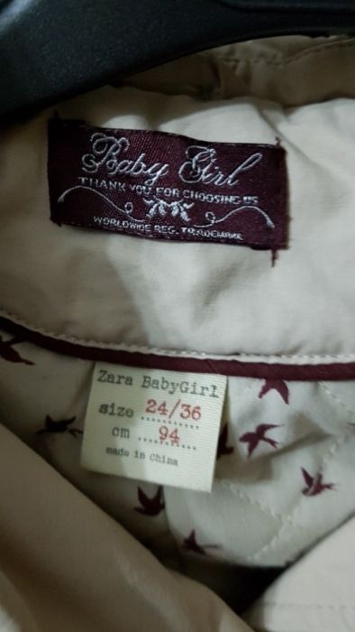 Pardesiu matlasat Zara 24/36 luni