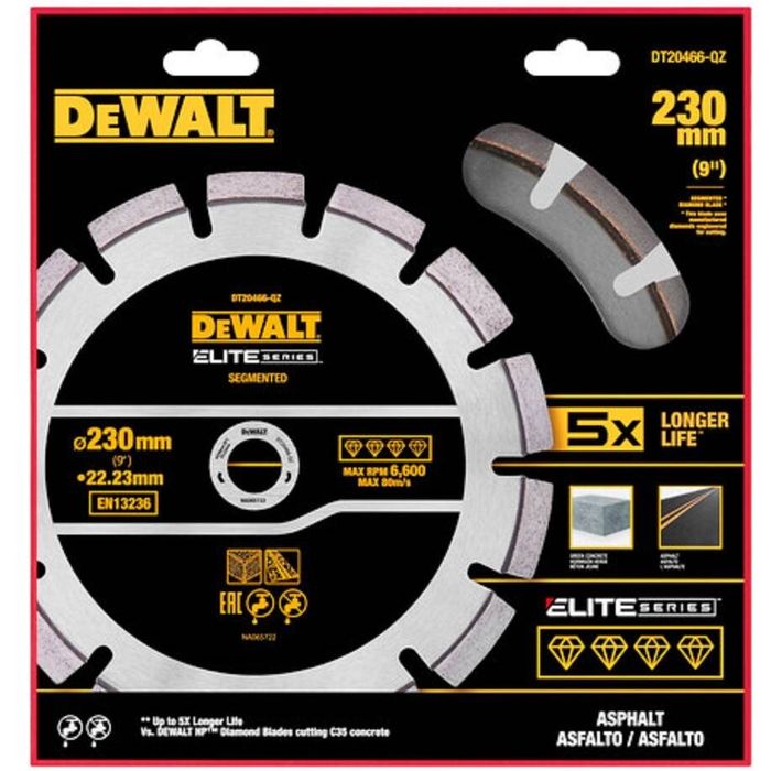 Диамантен диск за камък, бетон и тухли DeWALT DT20464, 350 x 25.4 мм