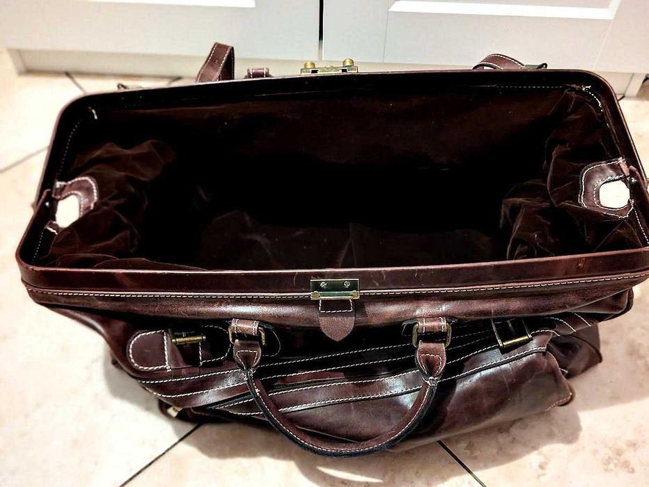 Geantă de travel din piele naturală, proveniență Turcia