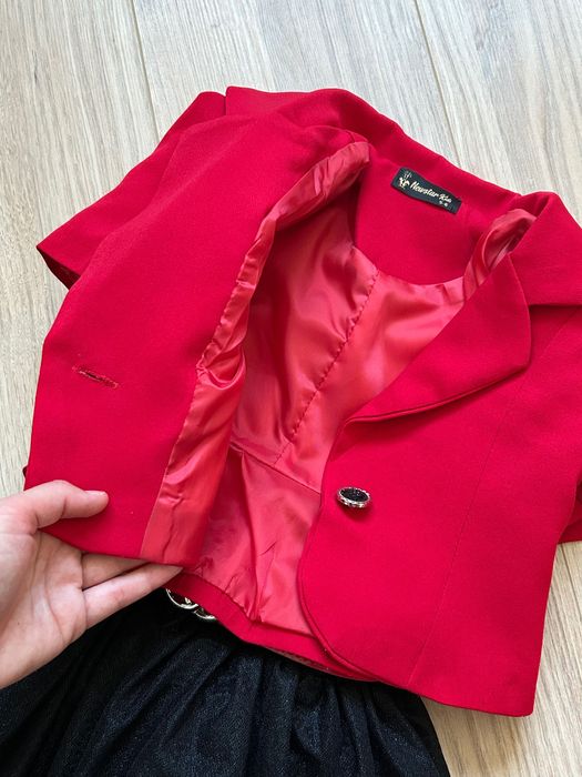 Официална рокля с чанта, коланче и сако