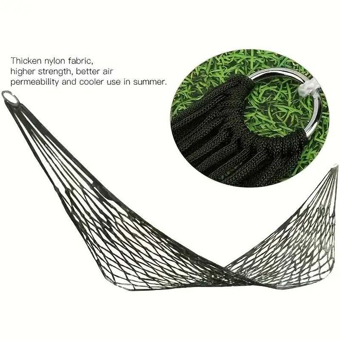 Hamac leagan animale, gradina plaja camping verde armata camuflaj la pescuit 250cmx150cm material tricotat hamac pentru grădină din nylon. max. 120 Kg