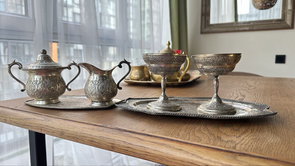 Серебрение сервизы Персия антикварные