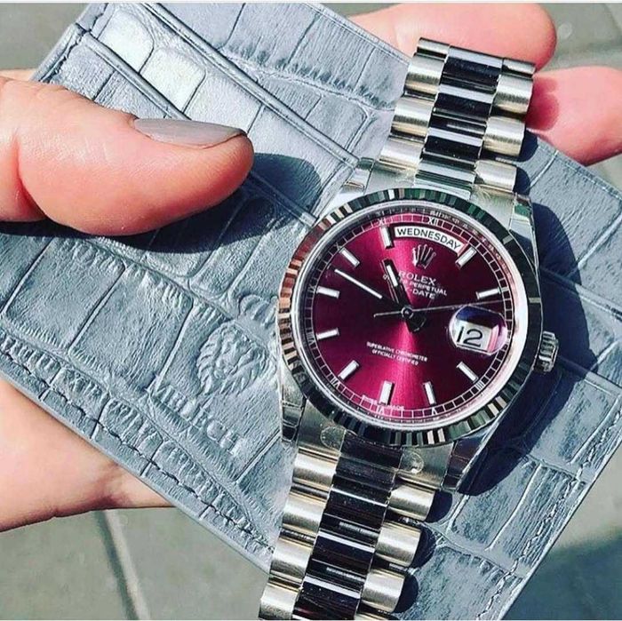 rolex day-date 36mm cherry oyster