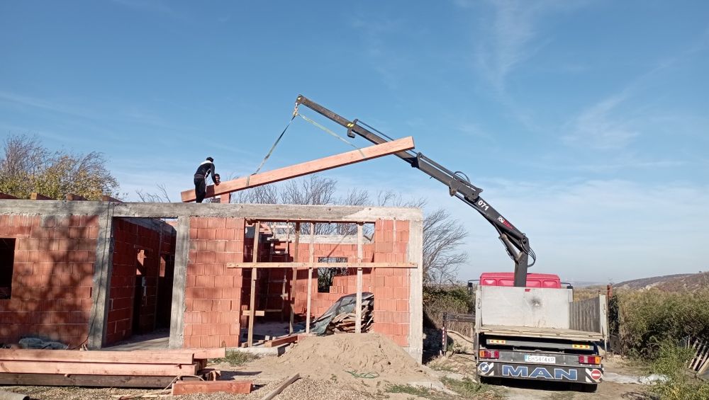 кран под наем Доставка на строителни м