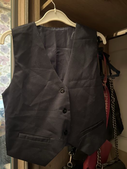 Двойная ббка плиссе с жилеткой доя девочек