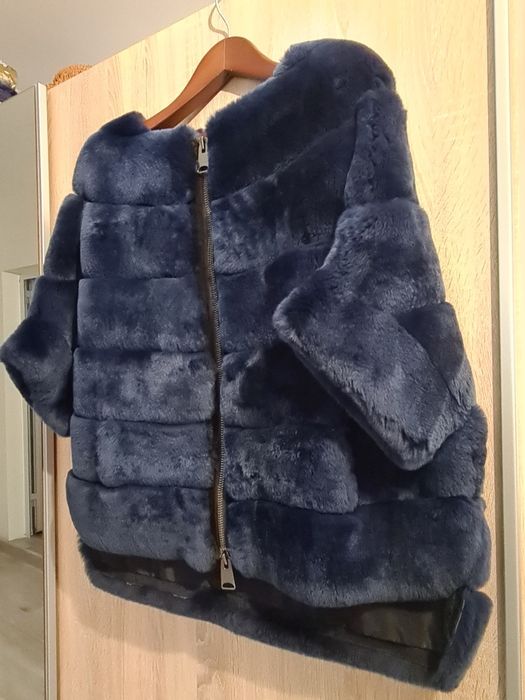 Палто от чинчила, естествен косъм