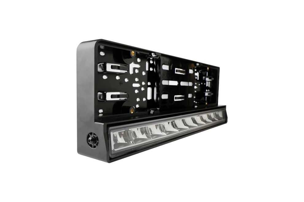 Рамка за Номер с LED Бар 20" 100W – Бяла/Оранжева Габаритна Светлина