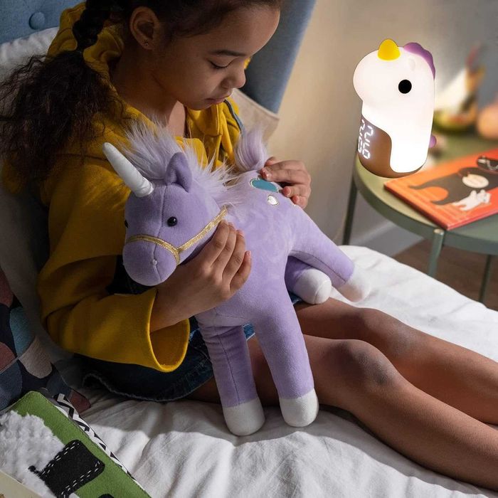 LED детска нощна лампа с будилник, еднорог Annmore