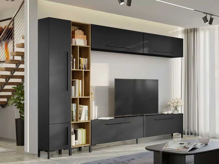 Living cu Picioare si Manere Gri / Hicori Jose C4