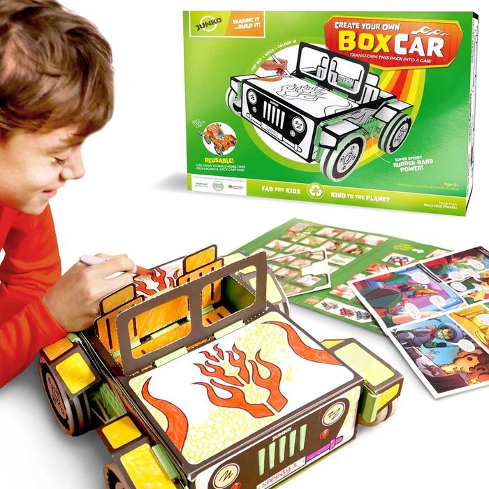 Детски комплект за изработка на кола от екологични материали