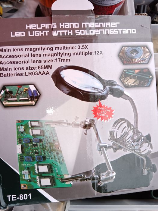 Lupa cu lumina ,clești și suport letcon