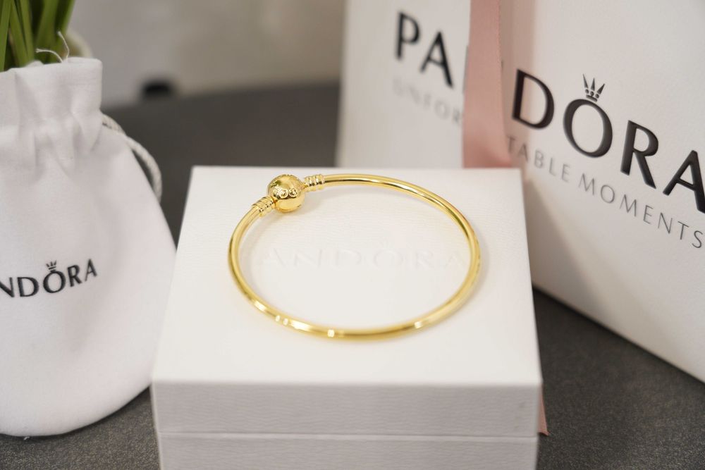 Гривна пандора - Топче златист цвят