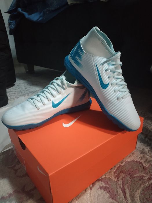 Ghete sintetic Nike Mercurial Blue