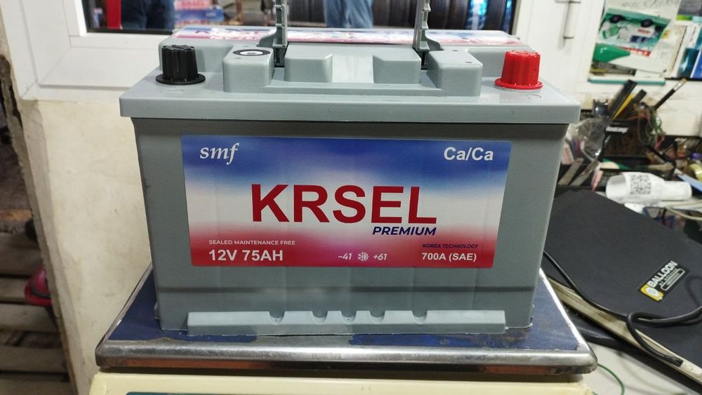 KRSEL 75Ah Корейс Аккумулятори 6 Ой Кафолат бепул у́рнатиш