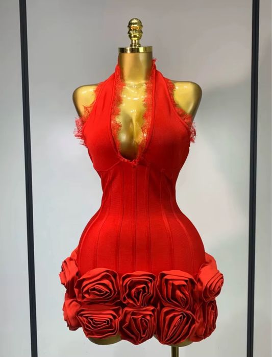 Rochie Bandage cu trandafiri