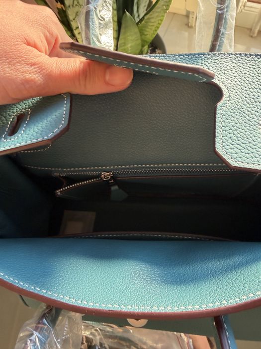 Geantă Hermès Birkin albastră – nouă, model elegant