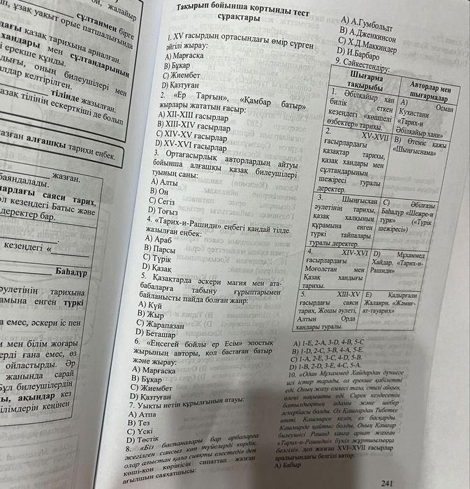 Убт Математикалык сауаттылык