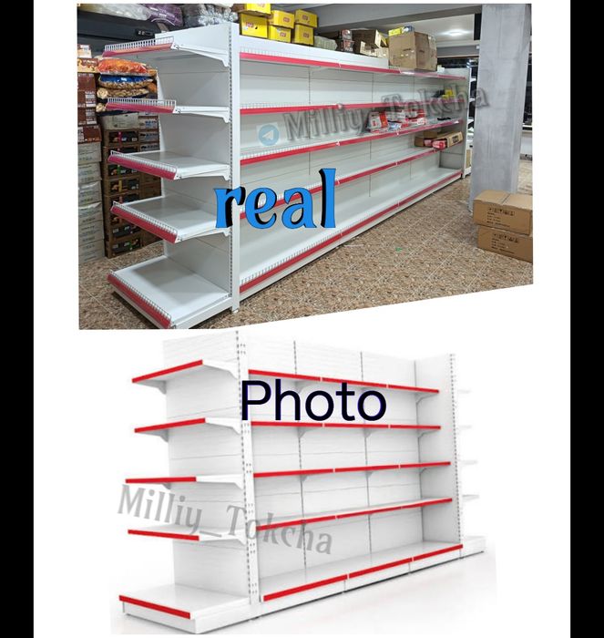 Supermarket tokchalari, Zamonaviy STELLAJ, dokonga prilavka, polka