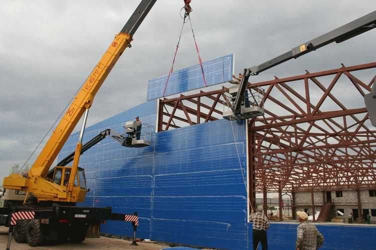 Монтаж сэндвич-панелей