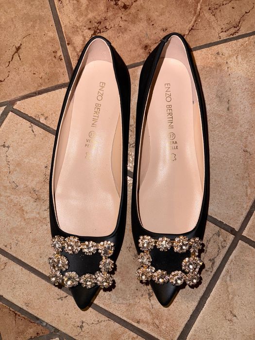 Ballerina negru din piele