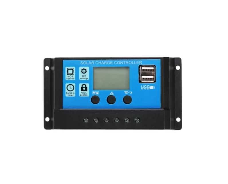 Regulator Solar PWM 20A 12V/24V 2x USB si LCD