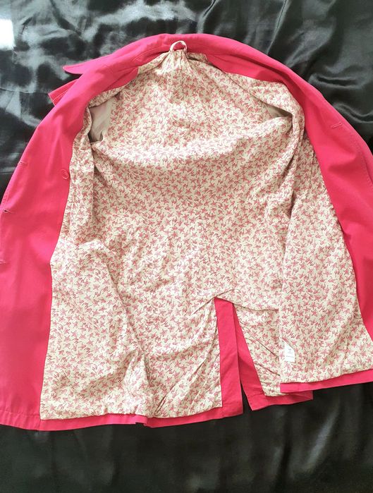 Trenci geaca dama lunga Butterfly by Matthew Williamson S roz închis 100% bumbac