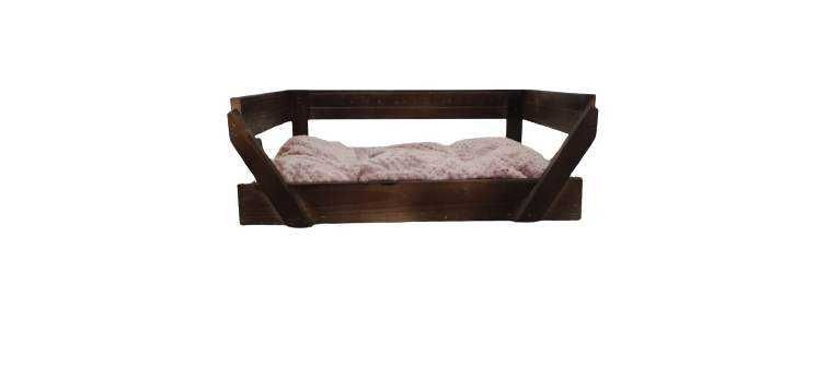 Дървено легло за коте и куче Диван за кучета и котки от дърво