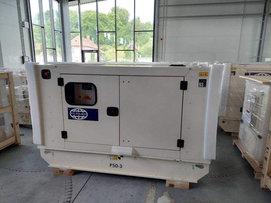Generator diesel Perkins 33 kVA 50 kVA 65 kVA 88 kVA 110 kVA nou pentru irigatii consum mic uz industrial garantie 24 luni livrare imediata