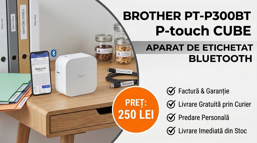 Brother PT-P300BT P-touch CUBE - Bluetooth, Factură, Garanție