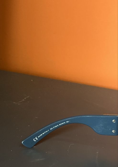 Gucci mono grey blue detail frame