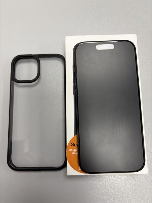 Telefon APPLE iPhone 15 5G, 128GB, Black/ Orange