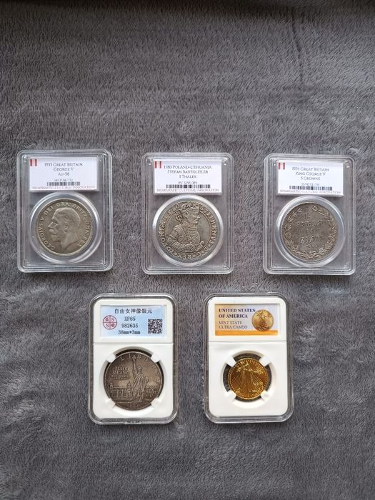 Коллекционные монеты Европейские и Имперские Рубли и 50 Шиллингов