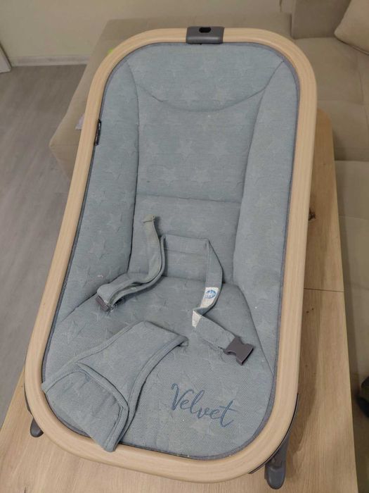 Бебешки шезлонг Chipolino Velvet, Алое/дърво