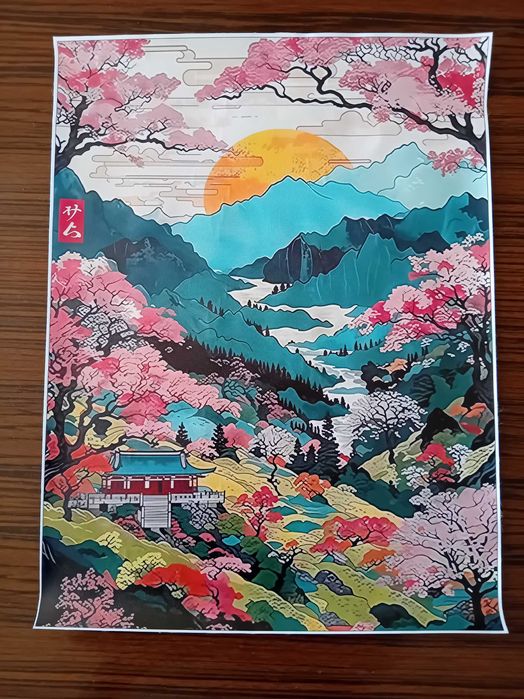 Платно/принт /Японски пейзаж/ без рамка/  30 /40 см.