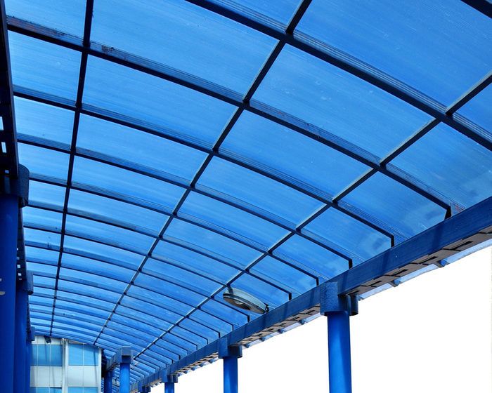 Сотовый поликарбонат Лексан синий Узбекистон буйлаб доставка бор!