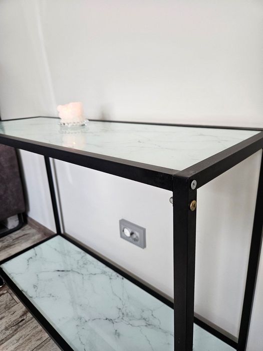 Конзолна маса стъкло от мрамор