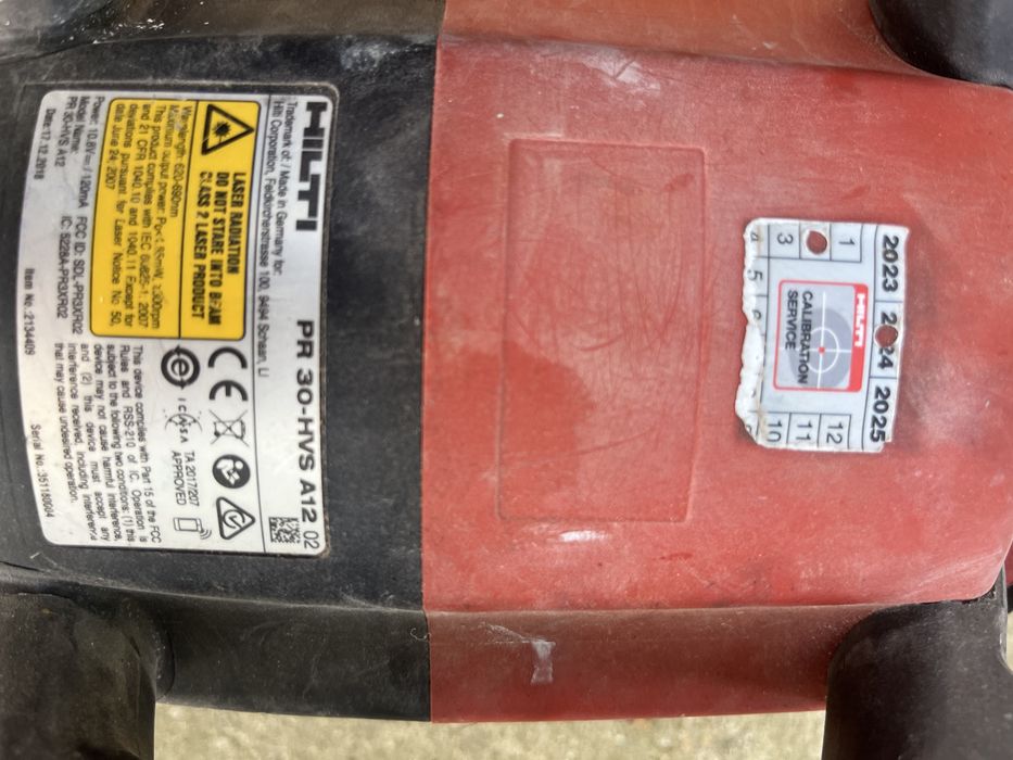 Nivela cu laser rotativ Hilti PR30 HVS A12