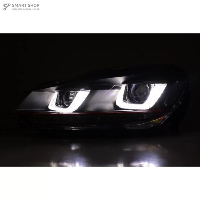 Faruri si Stopuri Full LED VW Golf 6 VI (2008-2013) R20 U Design cu Se