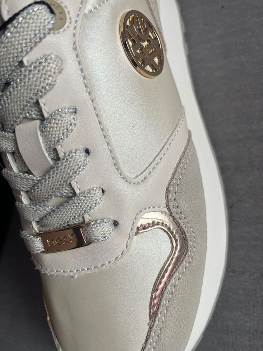 Сникърси естествена кожа и плат